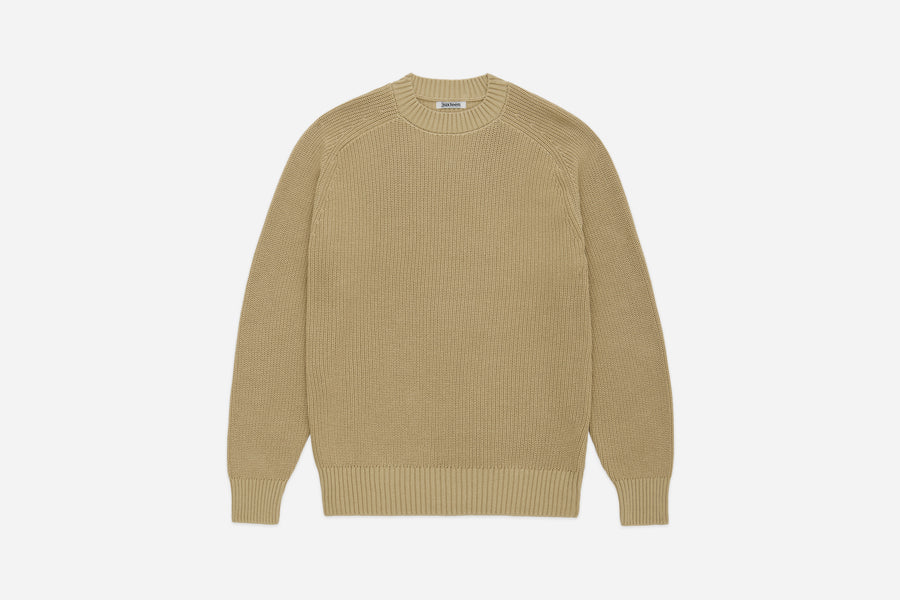 Cotton Crewneck Sweater ~ Sand
