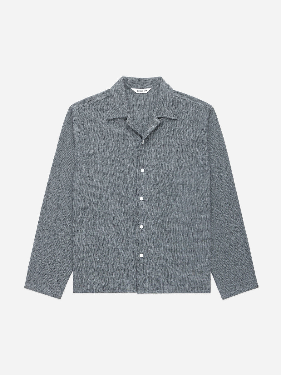 Loop Collar Shirt ~ Black Marled