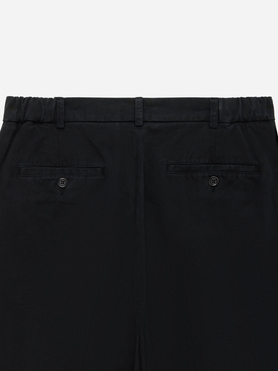 Pleated Trouser ~ Black Peached Twill