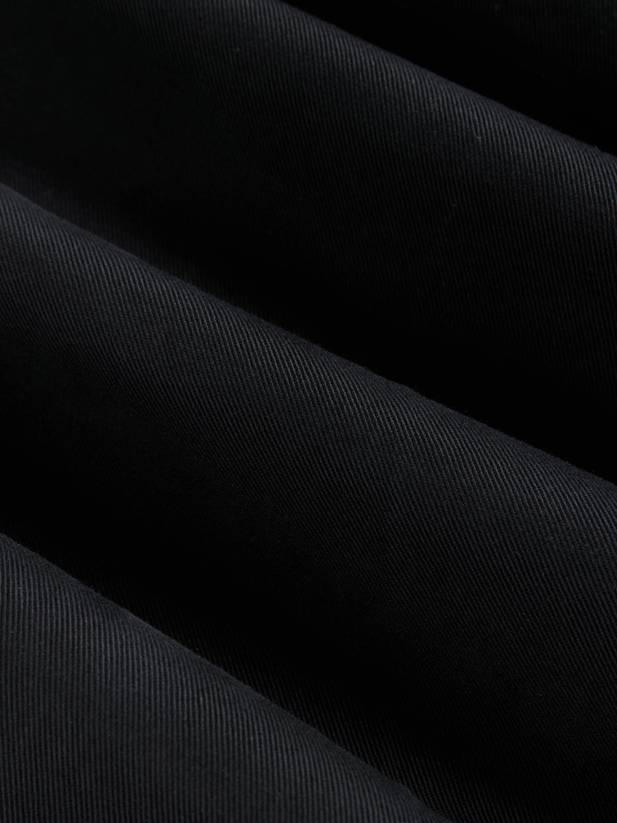 Pleated Trouser ~ Black Peached Twill