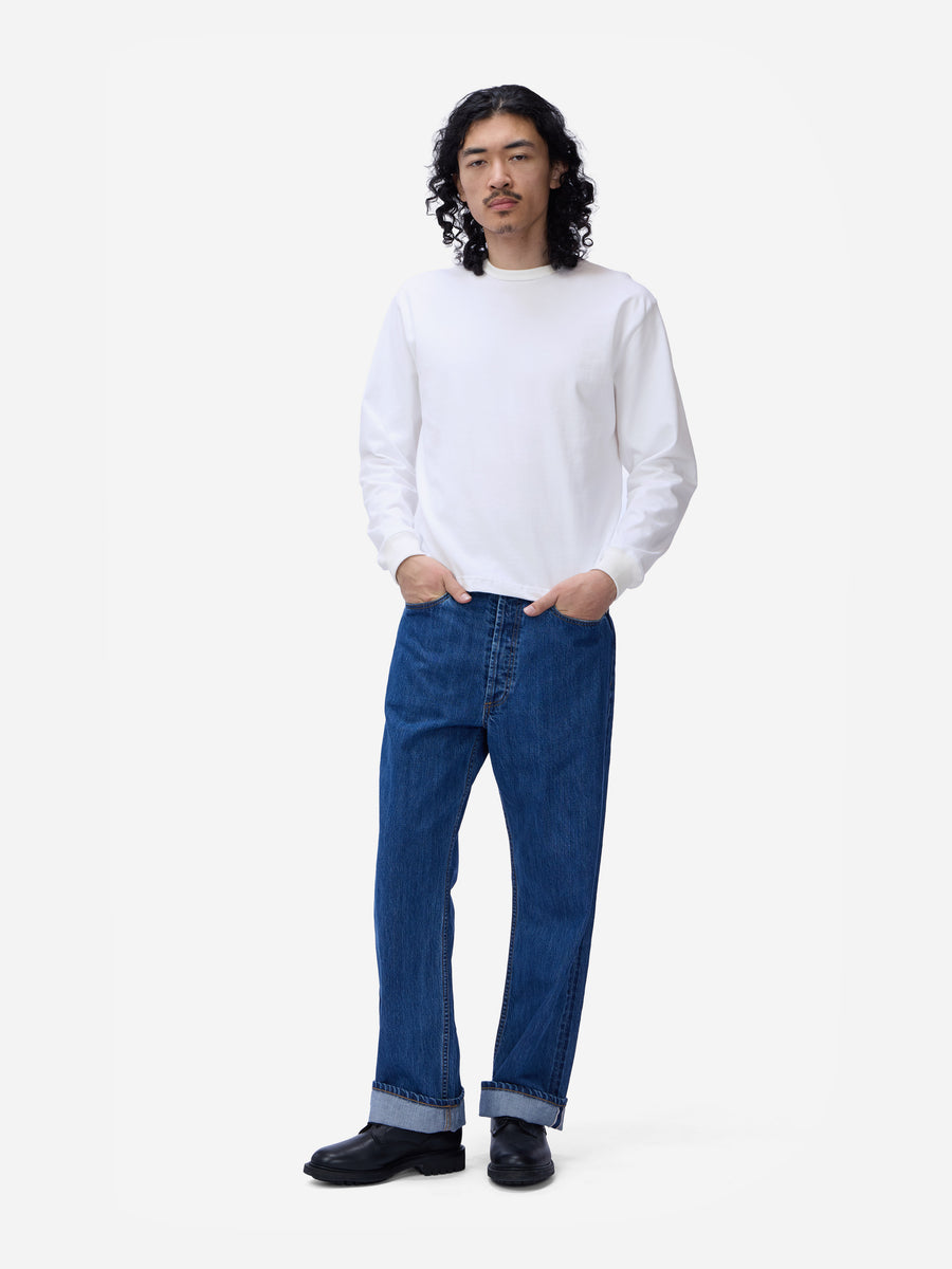 Heavyweight Boxy Long Sleeve T-shirt ~ White