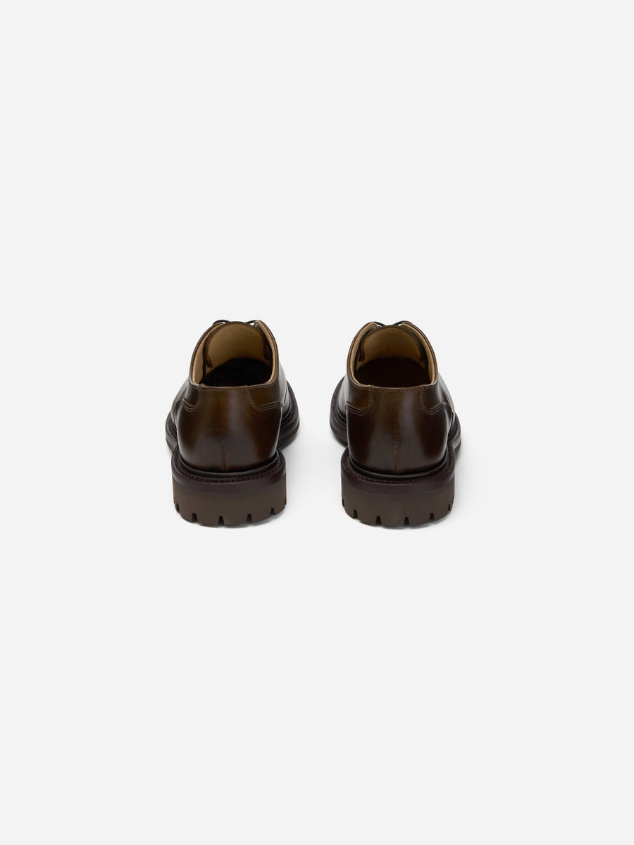 Lug Sole Derby ~ Mocha Waxy Leather