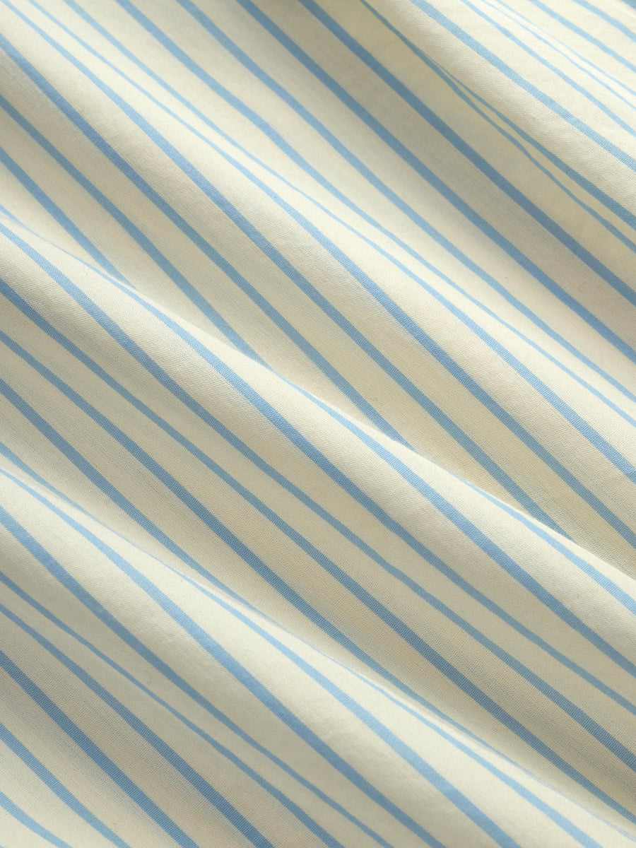 Commuter Shirt ~ Blue Ecru Stripe