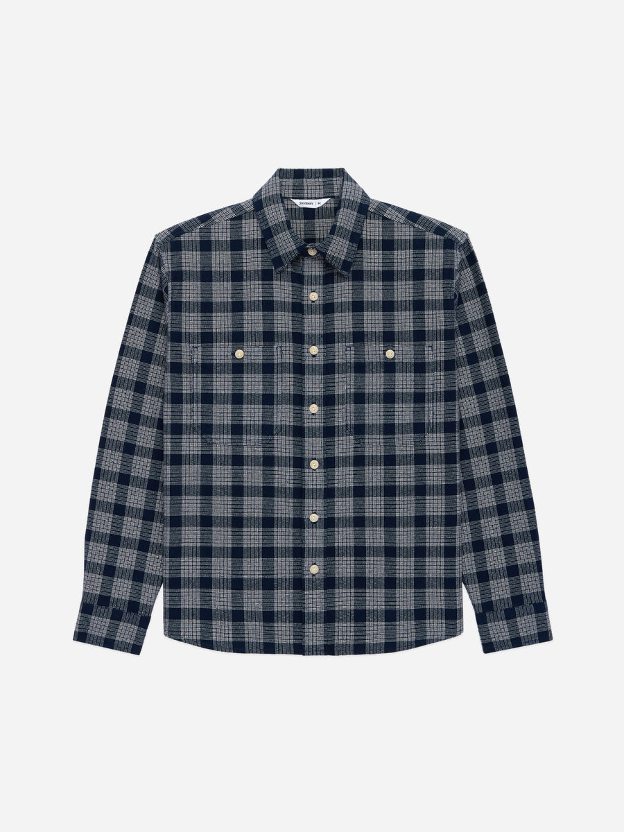 Utility Flannel ~ Midnight Boxweave