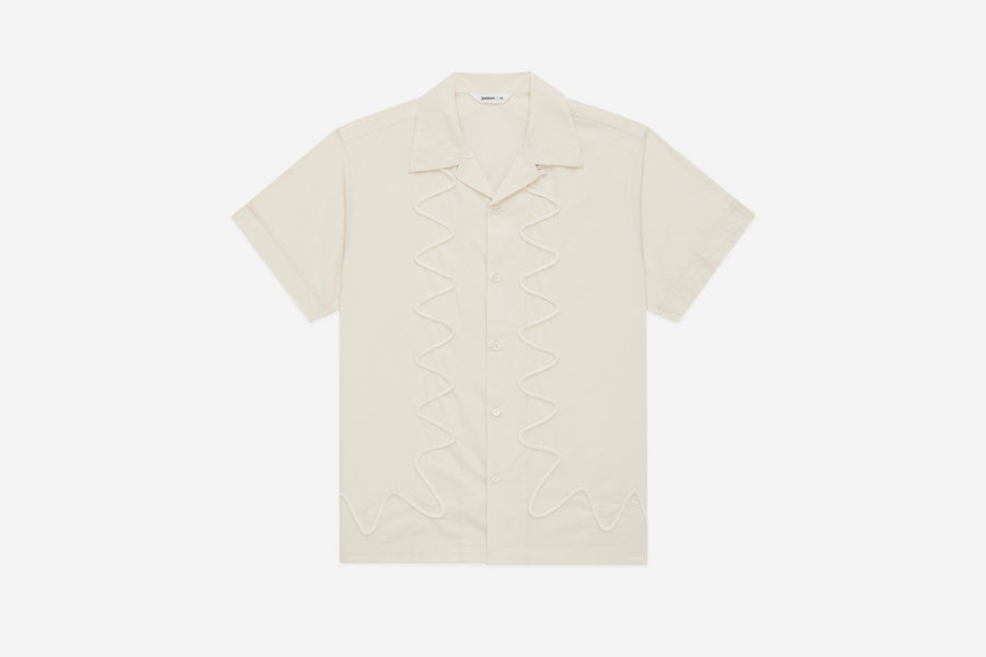 Vacation Shirt ~ Ecru Squiggle