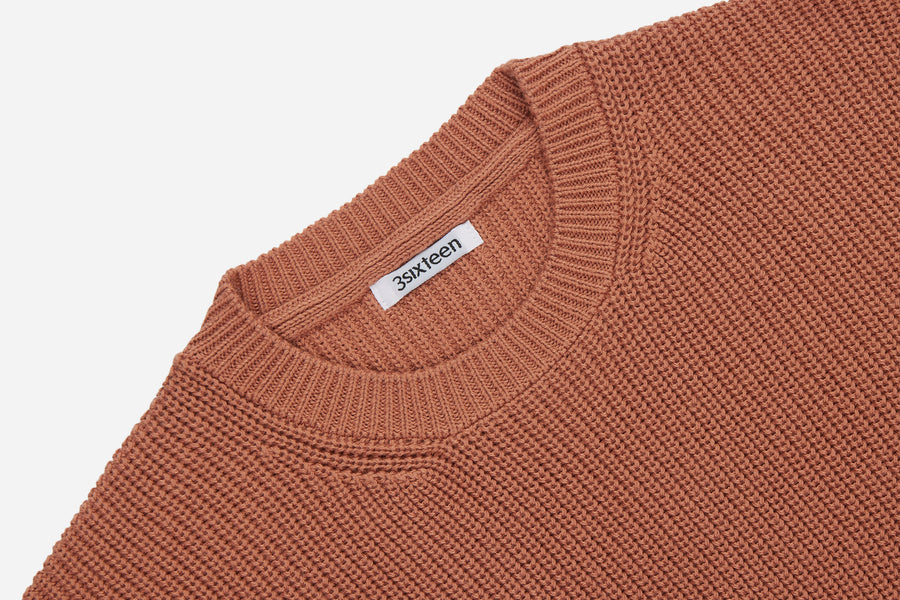 Long Sleeve Knit Tee ~ Clay Pima Cotton