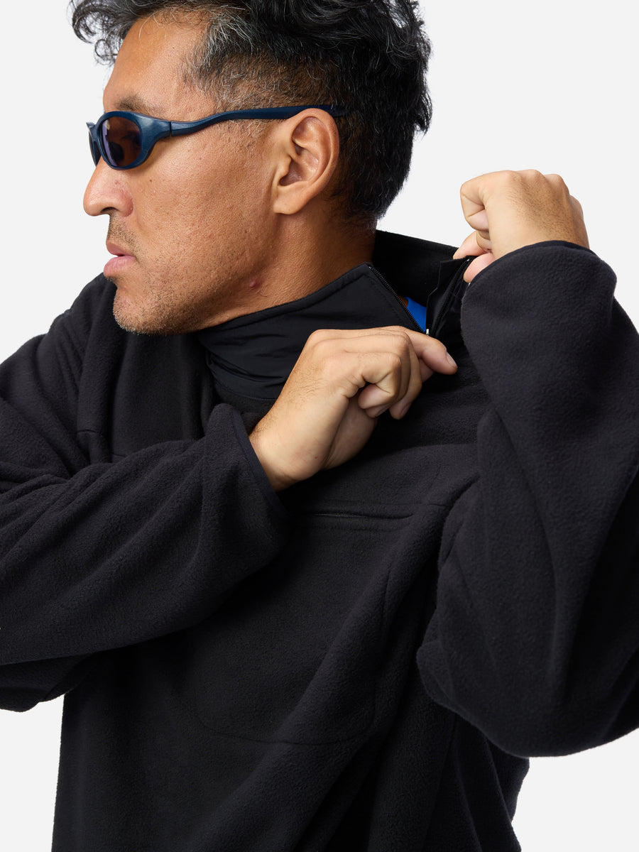 Asymmetrical Fleece ~ Black