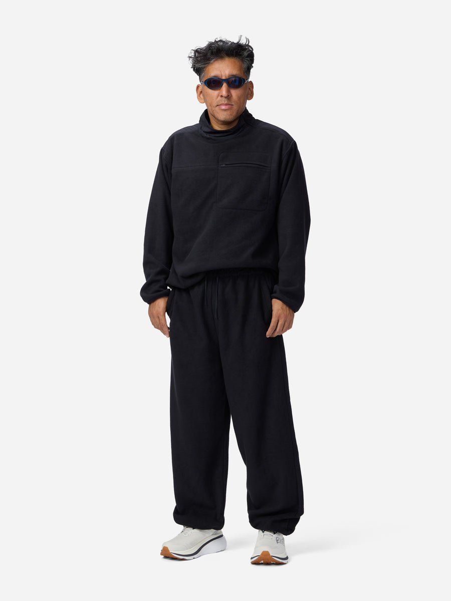 Asymmetrical Fleece ~ Black