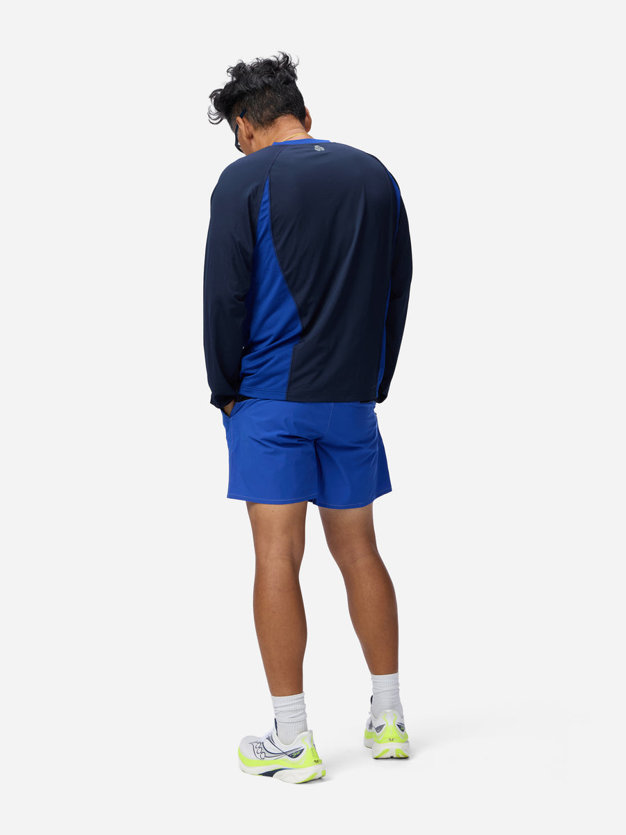 Track Tee LS ~ Navy/Cobalt