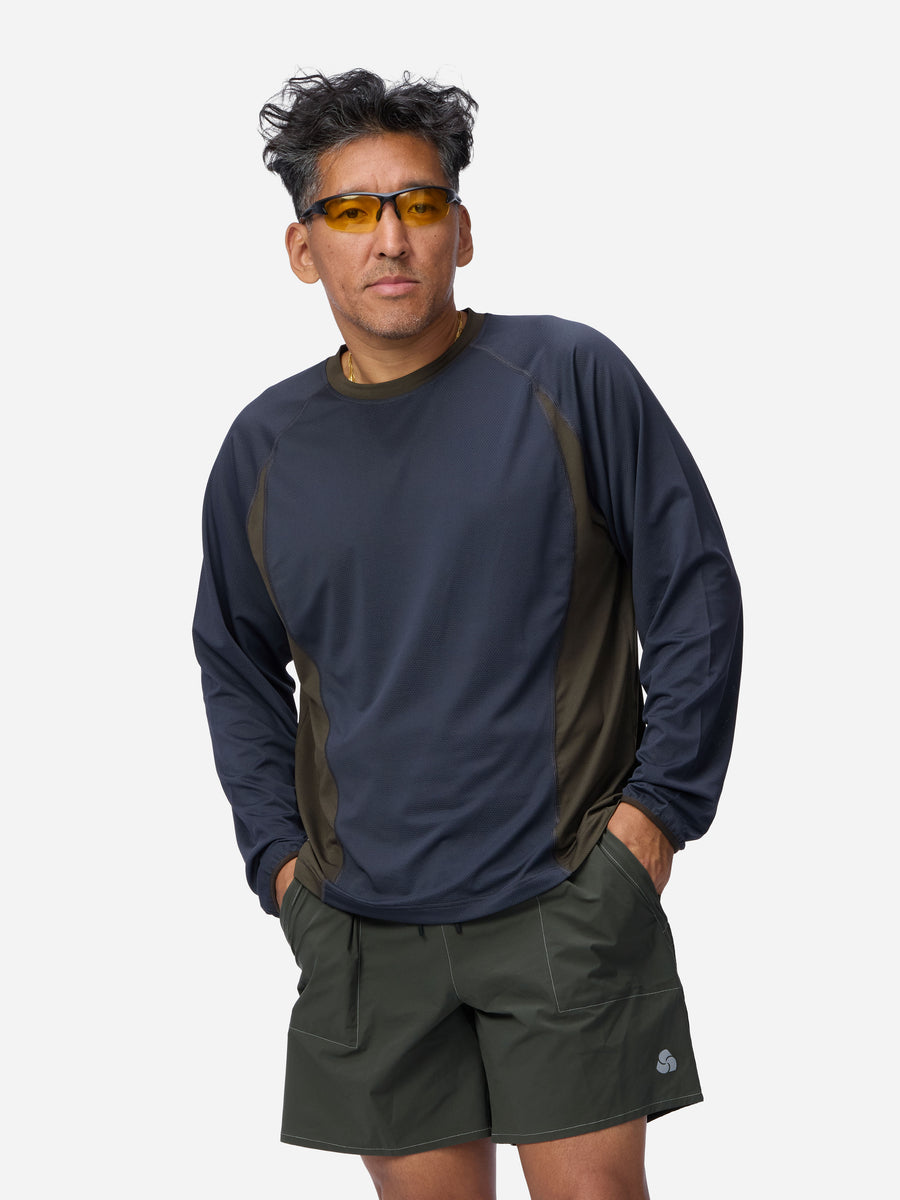 Track Tee LS ~ Olive/Charcoal
