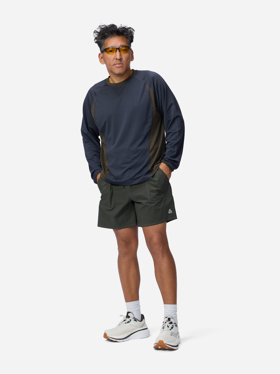 Track Tee LS ~ Olive/Charcoal