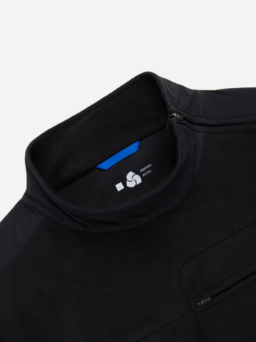 Asymmetrical Fleece ~ Black