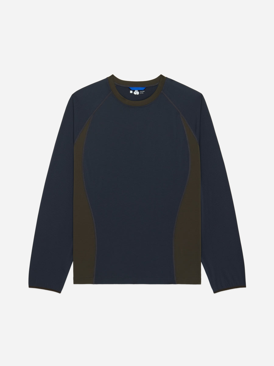 Track Tee LS ~ Olive/Charcoal