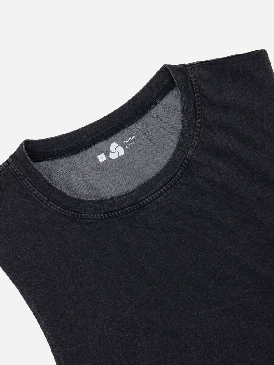 Training Cutoff Tee ~ Stonewash Black