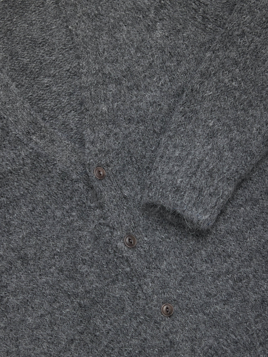 Classic Cardigan ~ Pewter Alpaca