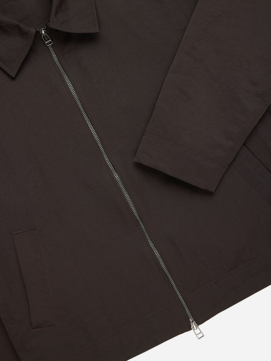 Club Jacket ~ Brown Wrinkle Nylon