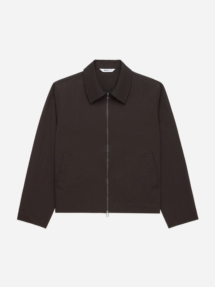 Club Jacket ~ Brown Wrinkle Nylon