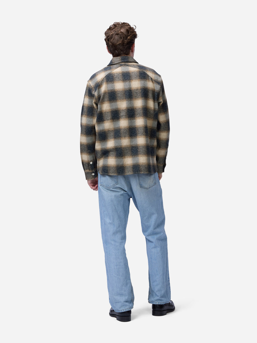 Crosscut Flannel ~ Brown/Ecru