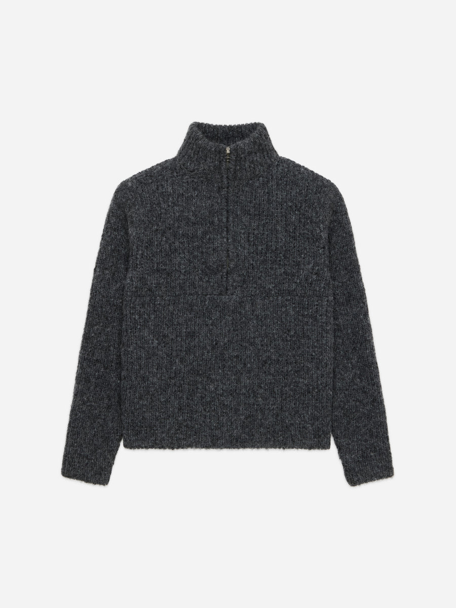 Half Zip Knit ~ Pewter