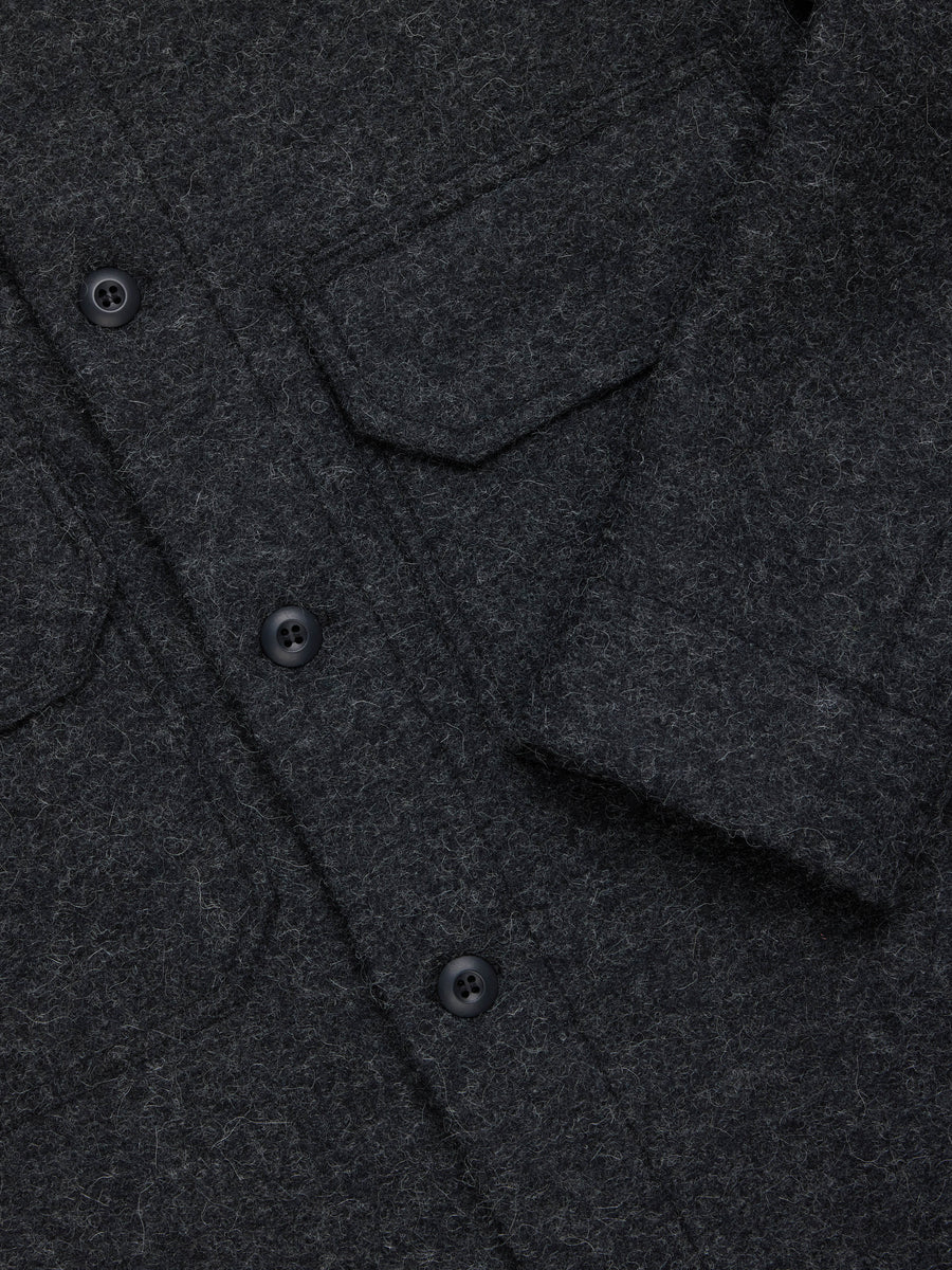 Officer Shirt ~ Charcoal Felted Wool