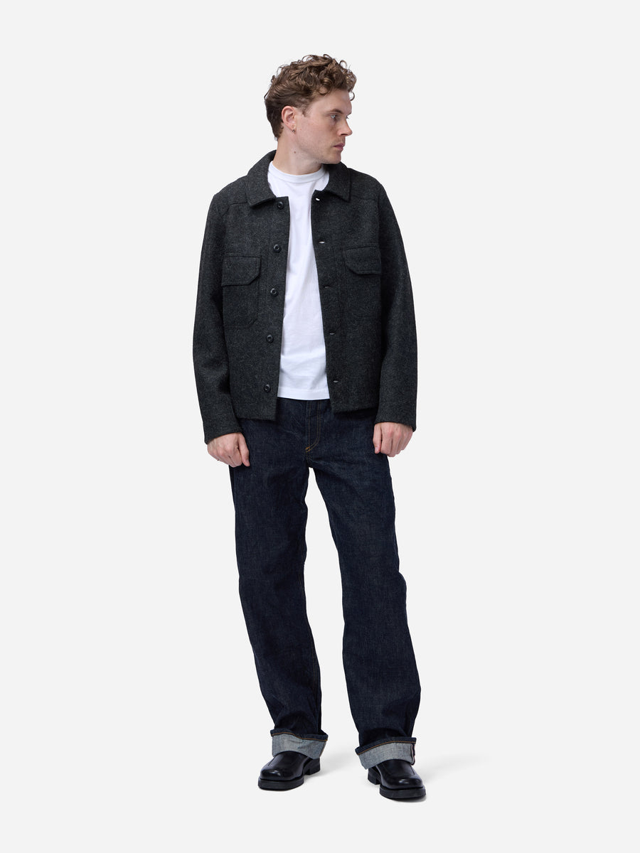 Officer Shirt ~ Charcoal Felted Wool