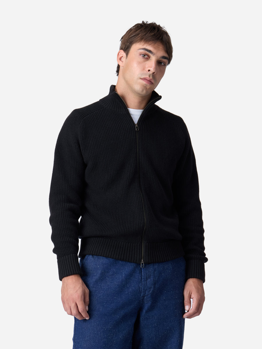 Driver Knit ~ Black Pima Cotton