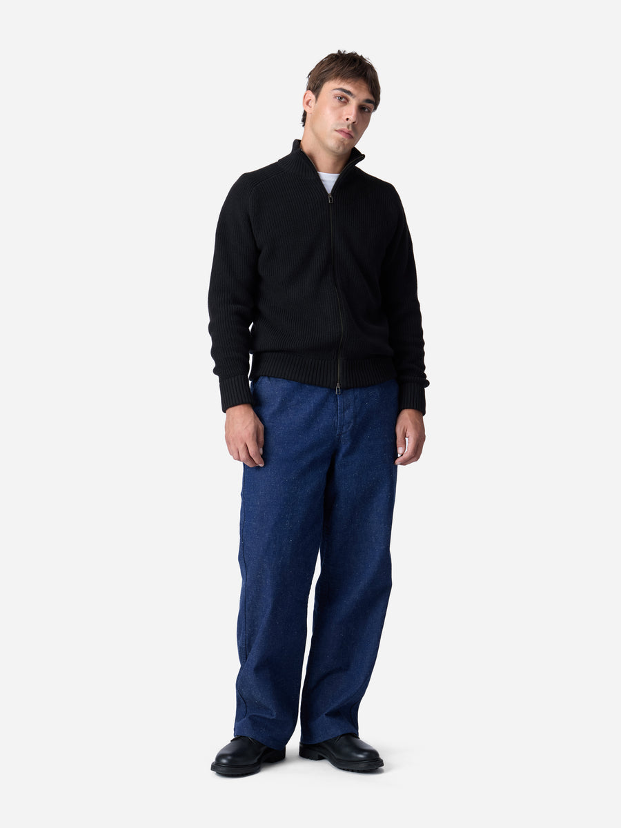 Driver Knit ~ Black Pima Cotton