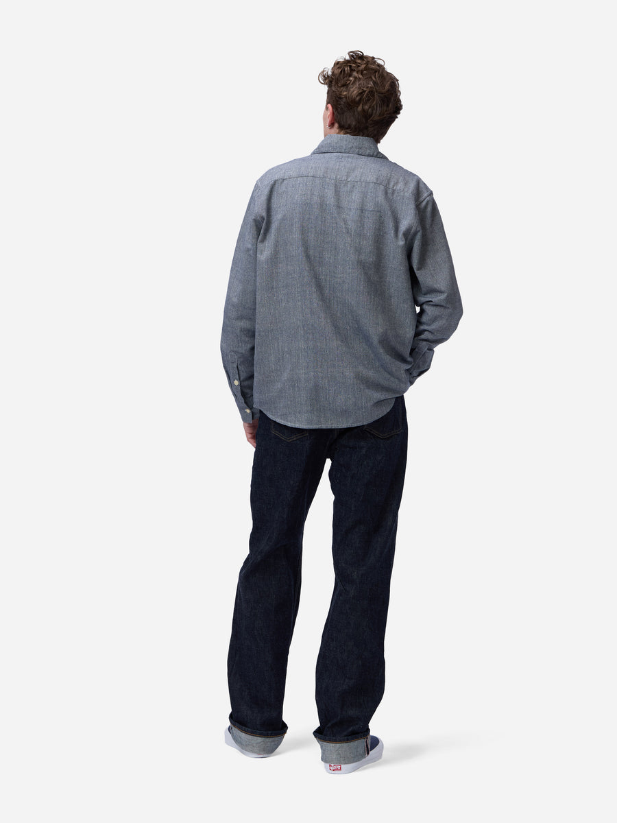 Utility Chambray Shirt ~ Handloom Silk Khadi
