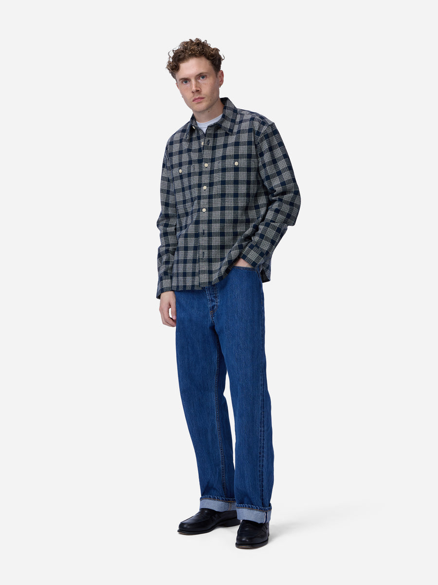 Utility Flannel ~ Midnight Boxweave