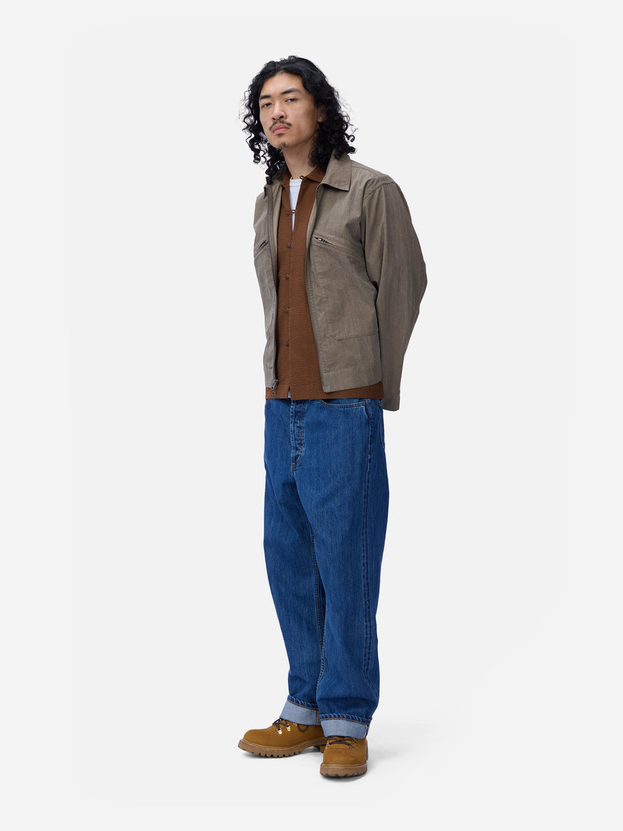 Short Sleeve Loop Shirt ~ Cinnamon Seersucker