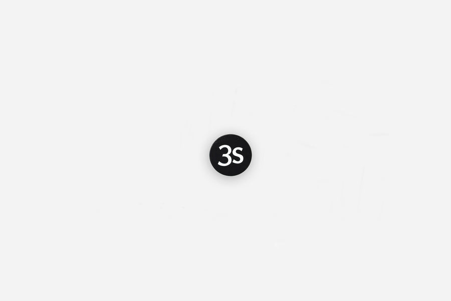 Enamel Pin ~ 3s Black